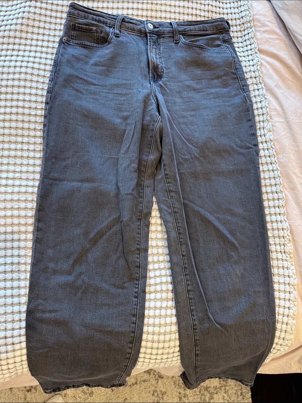 Old Navy Women’s High-Rise O.G. Loose Charcoal Jeans, Size 12